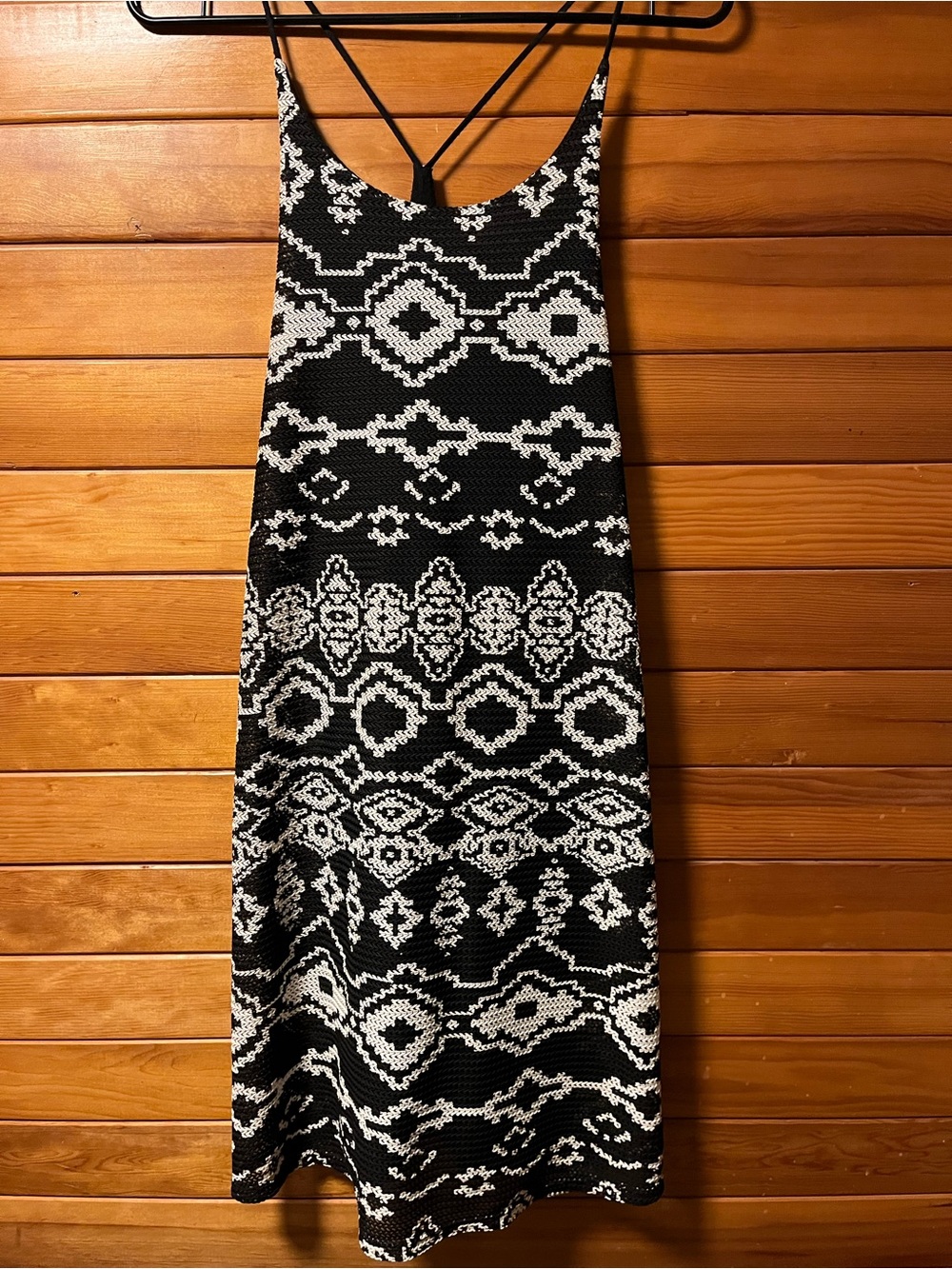 Staring at Stars Black and White Patterned Dress